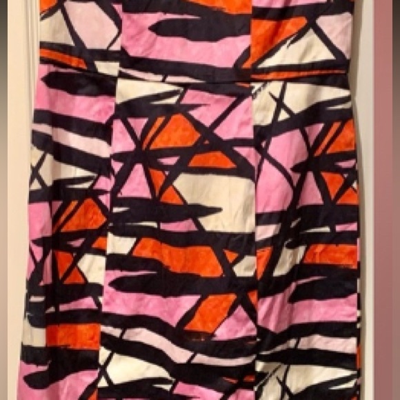 French Connection Shadow Dance V-neck Sleeveless Geometric Sz 6 ColourBlock - Picture 7 of 11